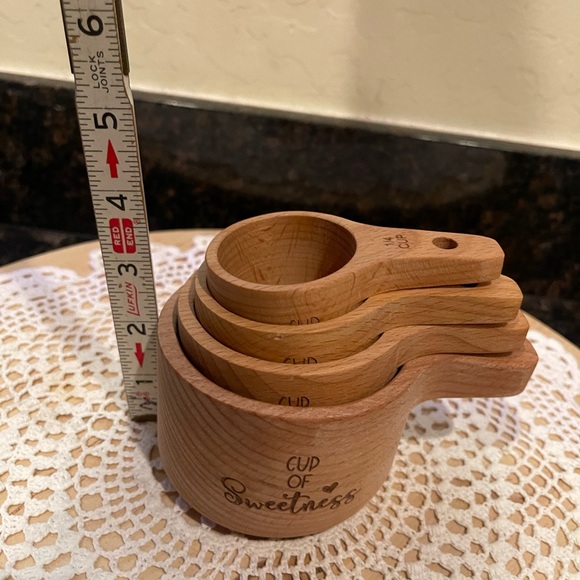 Wood Measuring cups and spoons - cup of sweetnees - Picture 8 of 9